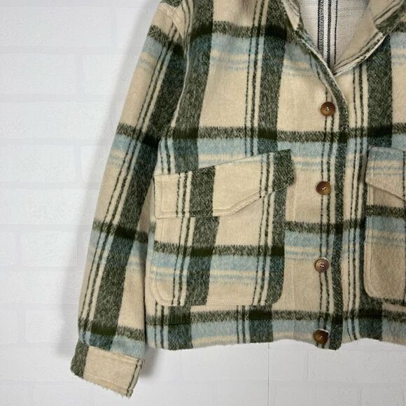 Bagatelle Women’s Plaid Cozy Brushed Knit Shacket Size M - Picture 2 of 9